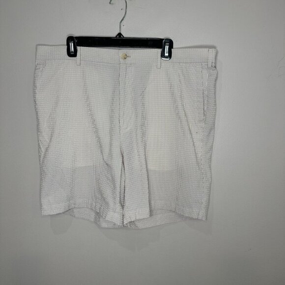 Peter Millar Mens Seersucker Shorts Size Size 40 Brown White Golf Preppy Resort - Picture 1 of 10